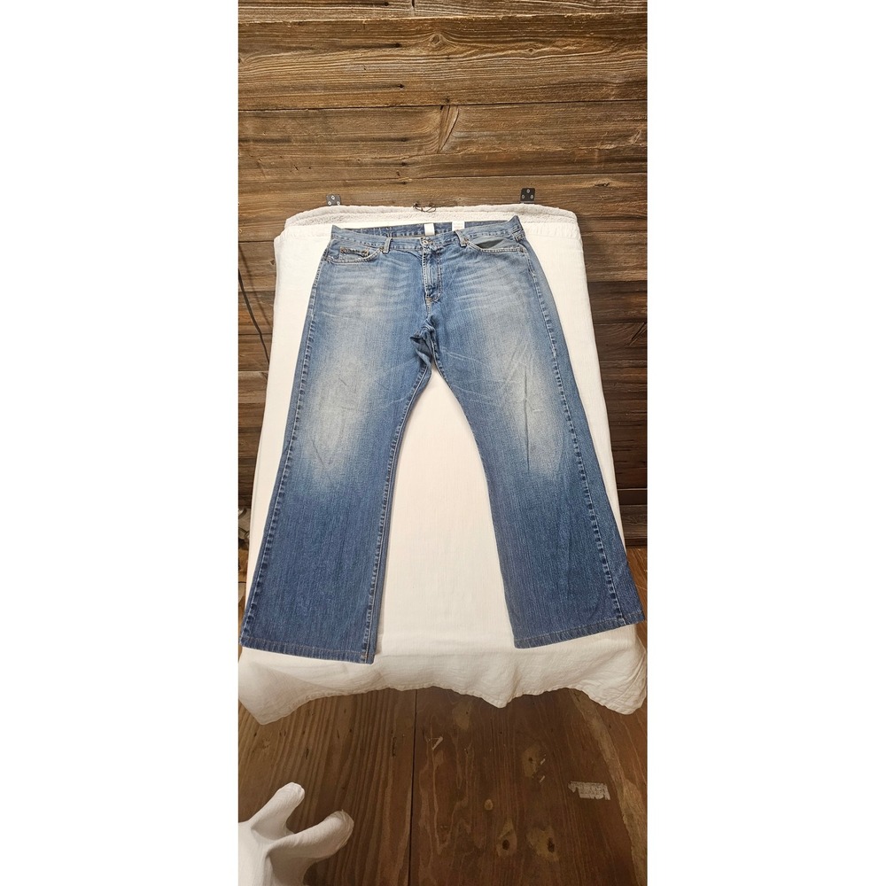 Lucky Brand Fender Jean Mens 38 American Made Wide Leg Blue Denim Dungarees